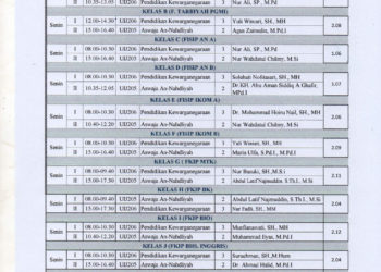 Jadwal UAS MKU Universitas Islam Jember