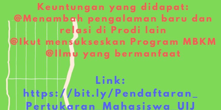 PENDAFTARAN PROGRAM PERTUKARAN MAHASISWA ANTAR PROGRAM STUDI DI LINGKUNGAN UNIVERSITAS ISLAM JEMBER